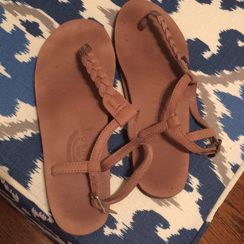 Rainbow T Street Sandal Brown Leather🌈